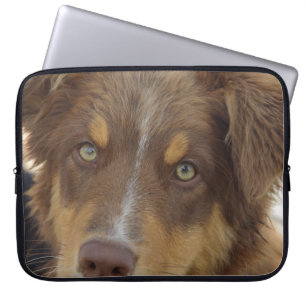 Housse Pour Ordinateur Portable chiot Aussie rouge tricolore