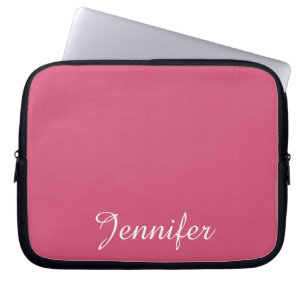 Housse Pour Ordinateur Portable CHOOSE YOUR COLOR, Name, Pink Computer