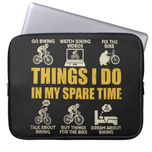 Housse Pour Ordinateur Portable Choses drôles de cyclisme que je fais à vélo penda