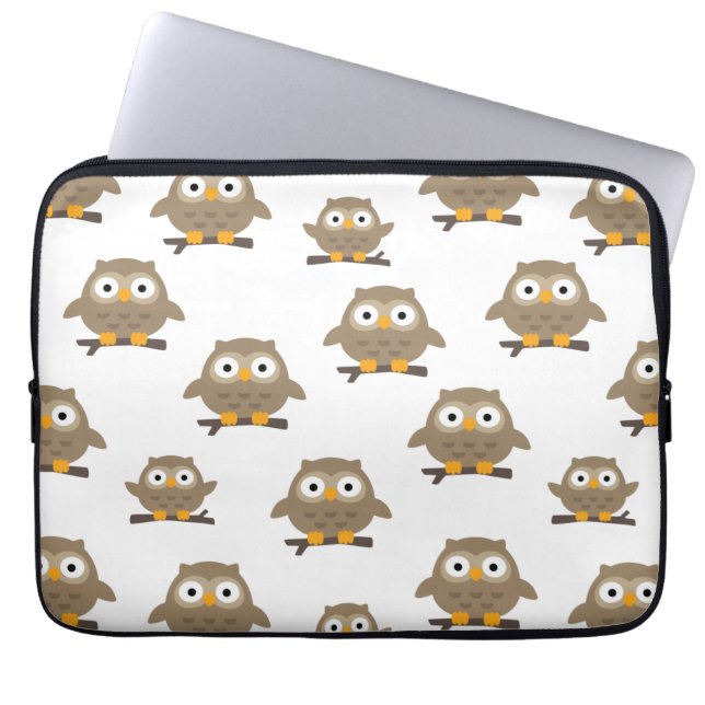 Housse Pour Ordinateur Portable Chouettes (Devant)