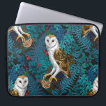 Housse Pour Ordinateur Portable Chouettes, fougères, chênes et baies 3<br><div class="desc">Chouettes а et peintes,  souris,  baies et fougères forestières,  motif sans soudure</div>