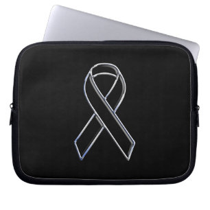 Housse Pour Ordinateur Portable Chrome comme Noir de la sensibilisation au ruban