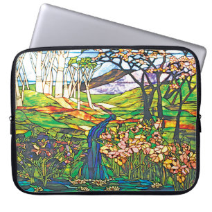 Housse Pour Ordinateur Portable Chute d'eau Iris Birch Tiffany Fenêtre en verre te