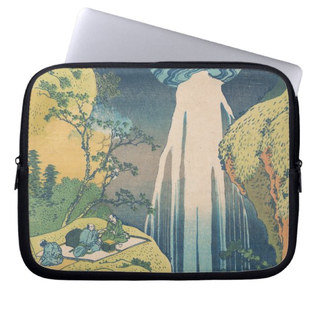 Housse Pour Ordinateur Portable Chutes d'Amida d'Hokusai Japon Cascade  (Devant)