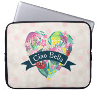 Ciao Bella Cute Coeur Floral avec Fleurs Tropicale