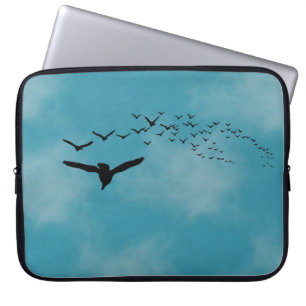 Housse Pour Ordinateur Portable Ciel avec des oiseaux