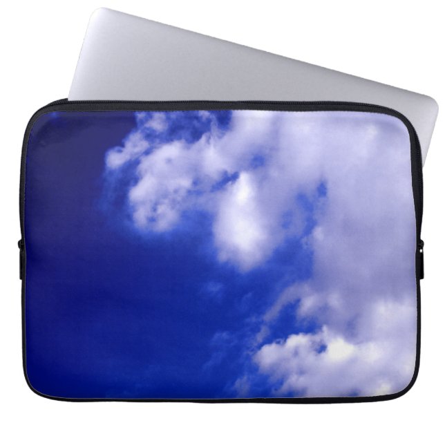 Housse Pour Ordinateur Portable Ciel bleu et nuages blancs (Devant)