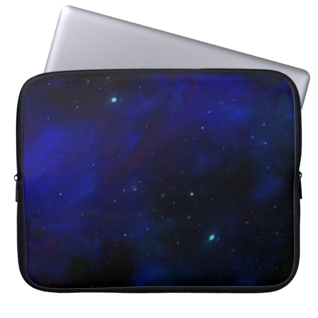 Housse Pour Ordinateur Portable Ciel bleu minuit avec étoiles (Devant)