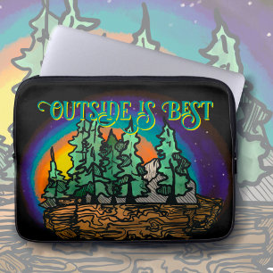 Housse Pour Ordinateur Portable Ciel crépusculaire dans les bois