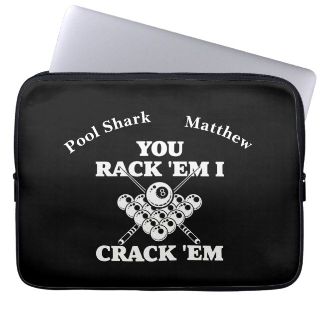 Housse Pour Ordinateur Portable Citation de billard populaire en gras (Devant)