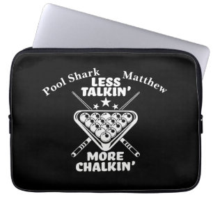 Housse Pour Ordinateur Portable Citation de billard sur le chat et se concentrer s
