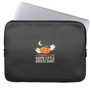 Housse Pour Ordinateur Portable Citation de citrouille fantôme Halloween Design_1