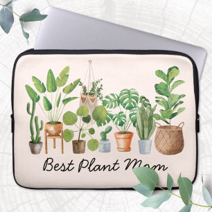 Housse Pour Ordinateur Portable Citation de maman sur les plantes tropicales à l'a