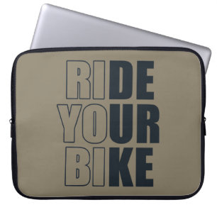 Housse Pour Ordinateur Portable Citation de VTT motivationnelle - Cyclisme drôle