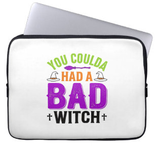 Housse Pour Ordinateur Portable Citation drôle de sorcière méchante Halloween Desi