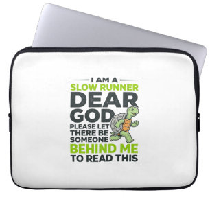 Housse Pour Ordinateur Portable Citation drôle de tortue coureuse lente Gravure vi