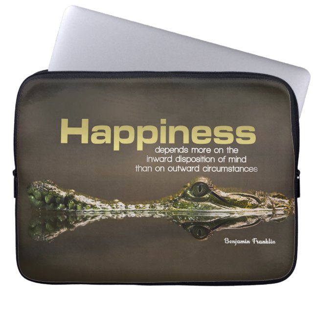 Housse Pour Ordinateur Portable Citation Inspirationnelle Benjamin Franklin (Devant)