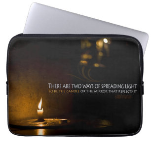 Housse Pour Ordinateur Portable Citation Inspirationnelle Edith Wharton "Light"