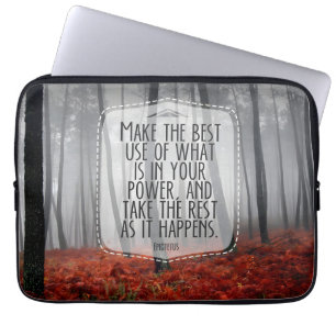 Housse Pour Ordinateur Portable Citation Inspirationnelle Epictetus "Adapt"