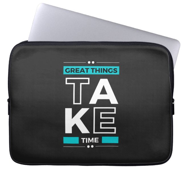 Housse Pour Ordinateur Portable Citation Motivationnel Texte Moderne et Positif    (Devant)