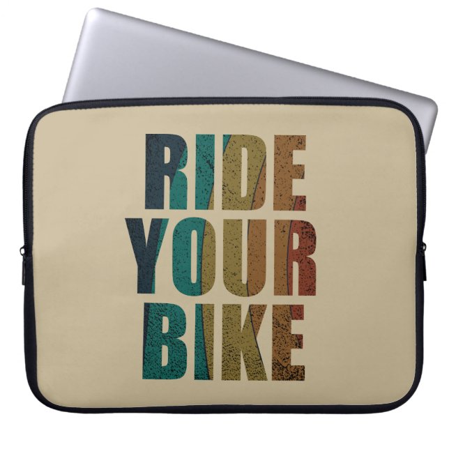 Housse Pour Ordinateur Portable citations inspirantes de cyclisme (Devant)