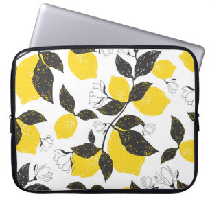 Housse Pour Ordinateur Portable Citrons Citrus, Vintage Été Sans Fil.