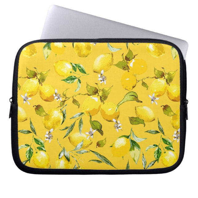 Housse Pour Ordinateur Portable citrons d'aquarelle 8 (Devant)