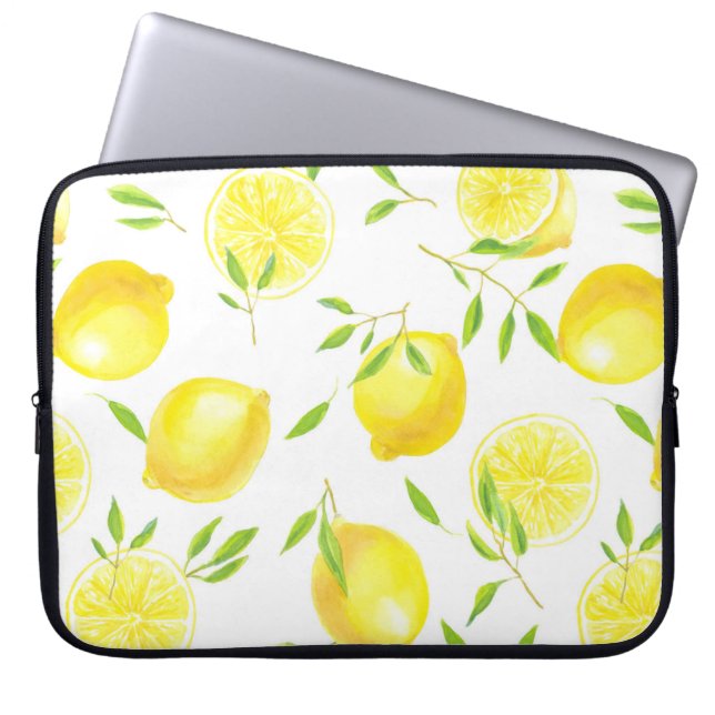 Housse Pour Ordinateur Portable Citrons et feuilles (Devant)