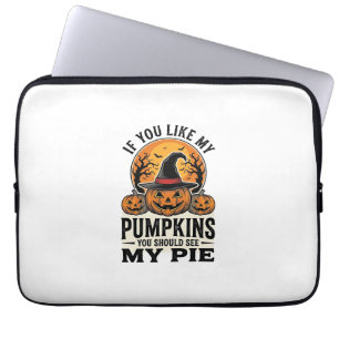 Housse Pour Ordinateur Portable Citrouille d'Halloween drôle Vintage Citation de t