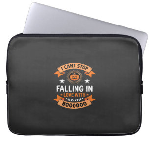 Housse Pour Ordinateur Portable Citrouille d'Halloween tombant amoureuse