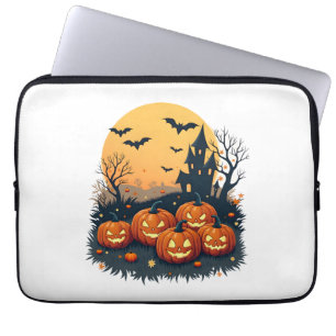Housse Pour Ordinateur Portable Citrouille éffrayant Patch - Retro Halloween Tee