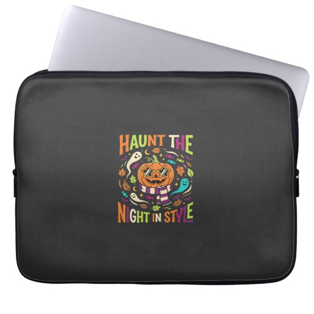 Housse Pour Ordinateur Portable Citrouille Halloween Cool Jack Lantern (Devant)