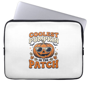 Housse Pour Ordinateur Portable Citrouille la plus cool du patch Halloween vintage