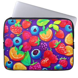 Housse Pour Ordinateur Portable Citrus et baies éclatées