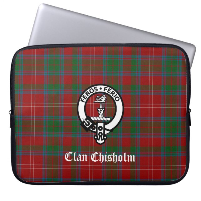 Housse pour ordinateur portable Clan Chisholm Tart (Devant)