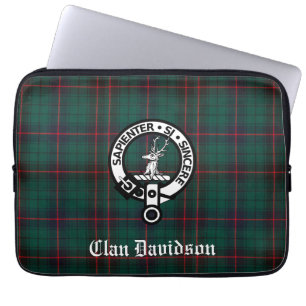 Housse Pour Ordinateur Portable Clan Davidson Crest Badge et Tartan