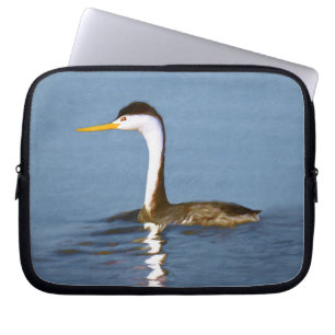 Housse Pour Ordinateur Portable Clark's Grebe Painting - Art original pour les ois