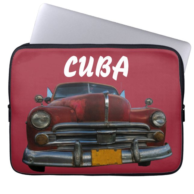 Housse Pour Ordinateur Portable Classic American Car à Vinales, Cuba (Devant)