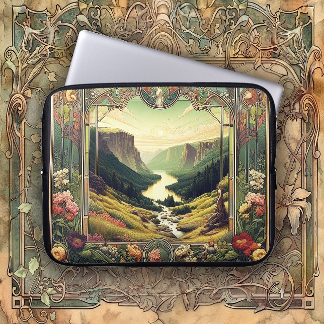 Housse Pour Ordinateur Portable Classic Art Nouvea Landscape Art (Créateur téléchargé)