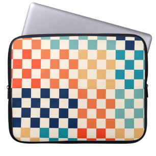 Housse Pour Ordinateur Portable Classic Retro À damiers Motif de tableau de bord
