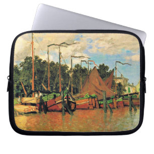Housse Pour Ordinateur Portable Claude Monet, Bateaux à Zaandam,