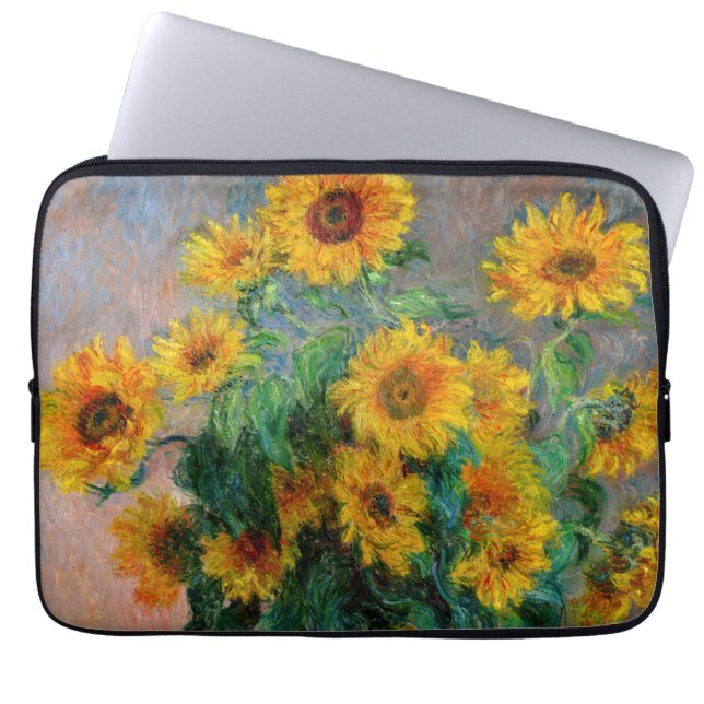 Housse Pour Ordinateur Portable Claude Monet - Bouquet de tournesols (Devant)