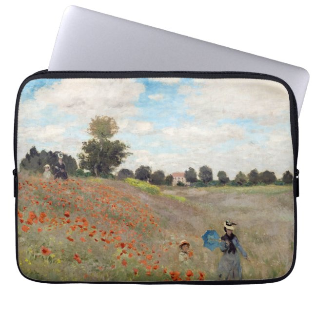 Housse Pour Ordinateur Portable Claude Monet - Champ de coquelicots (Devant)