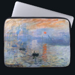 Housse Pour Ordinateur Portable Claude Monet Impression Sunrise 1872 Harbor Art<br><div class="desc">"Impression, Sunrise" (1872) is a historic masterpiece by Claude Monet, the founder of French Impressionism. This iconic painting captures the port of Le Havre at dawn, veiled in a soft, ethereal mist. The focal point is a brilliant orange sun casting a rhythmic, fiery reflection across the rhythmic blue ripples of...</div>