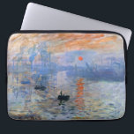 Housse Pour Ordinateur Portable Claude Monet Impression Sunrise 1872 Harbor Art<br><div class="desc">"Impression, Sunrise" (1872) is a historic masterpiece by Claude Monet, the founder of French Impressionism. This iconic painting captures the port of Le Havre at dawn, veiled in a soft, ethereal mist. The focal point is a brilliant orange sun casting a rhythmic, fiery reflection across the rhythmic blue ripples of...</div>