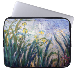 Housse Pour Ordinateur Portable Claude Monet - Iris jaunes et violets