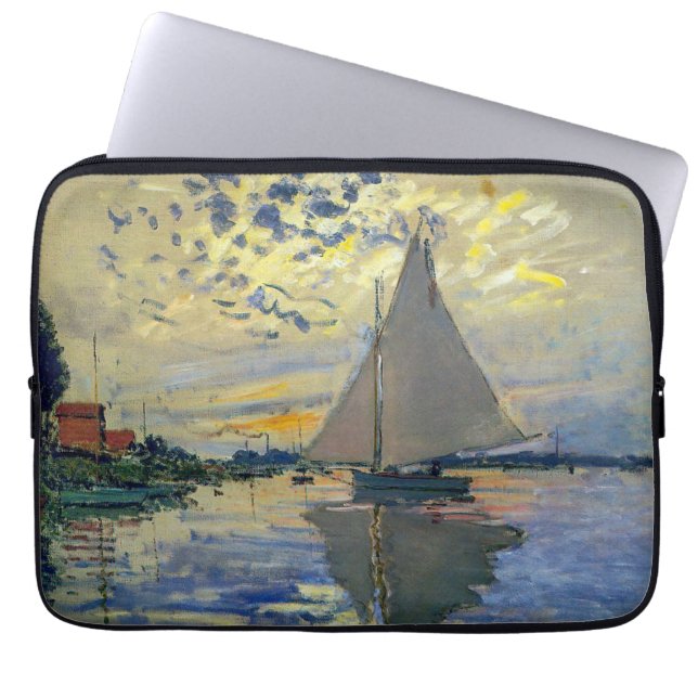 Housse Pour Ordinateur Portable Claude Monet - Voilier au Petit-Gennevilliers (Devant)