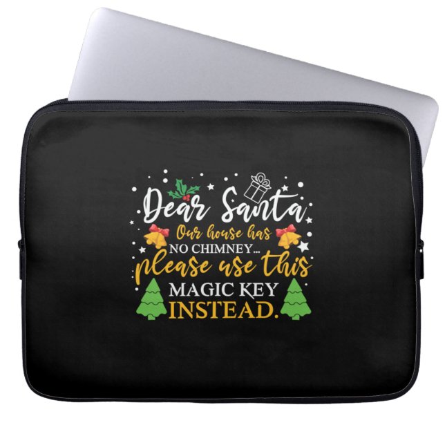 Housse Pour Ordinateur Portable Clé magique de Père Noël (Devant)