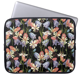 Housse Pour Ordinateur Portable Cloches de Campion à échelle : aquarelle Florale