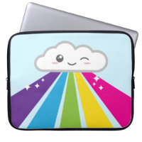 Cloud Kawaii et manche pour ordinateur portable Ra